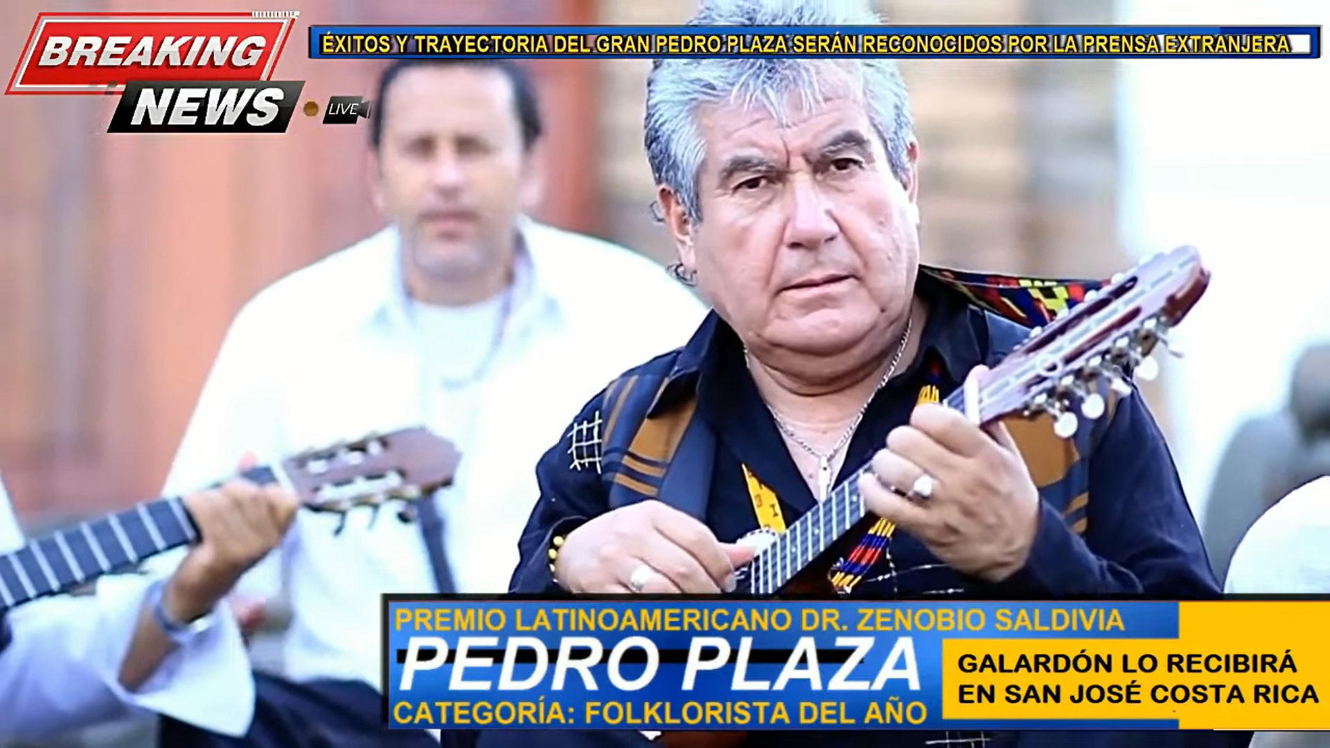 EL RÍO SUENA. - Ya varios medios en el extranjero destacan este nuevo galardón para Pedro Plaza, en Costa Rica le esperan para verlo y oírlo cantar.