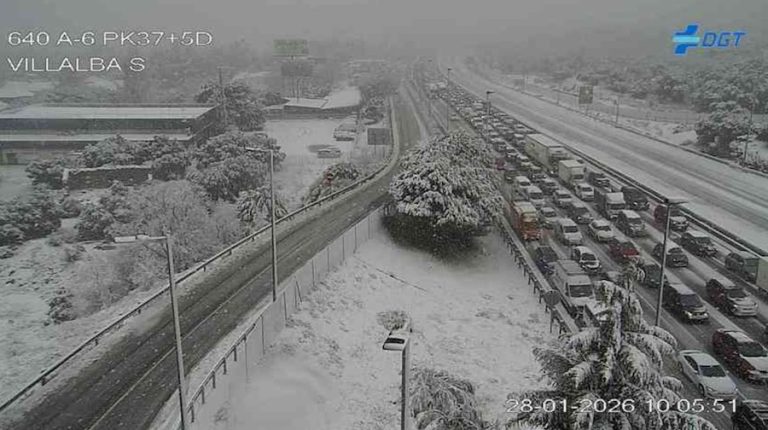 La nieve limita el tráfico en 3.400 kilómetros de 131 carreteras por la borrasca Kristin