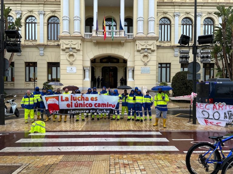 Se han cumplido siete días de huelga indefinida en las redes de saneamiento de Málaga