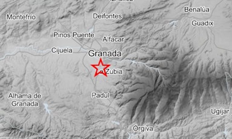 Registrado un terremoto de magnitud 3,7 con epicentro en Ogíjares (Granada)